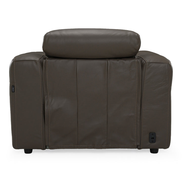 Jessop - Modern Dark Grey Leather Recliner Chair