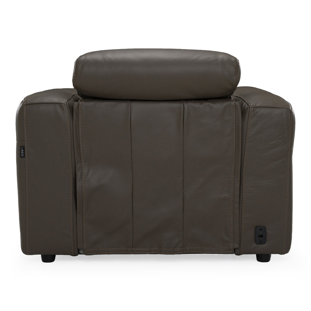 Jessop - Modern Dark Grey Leather Recliner Chair