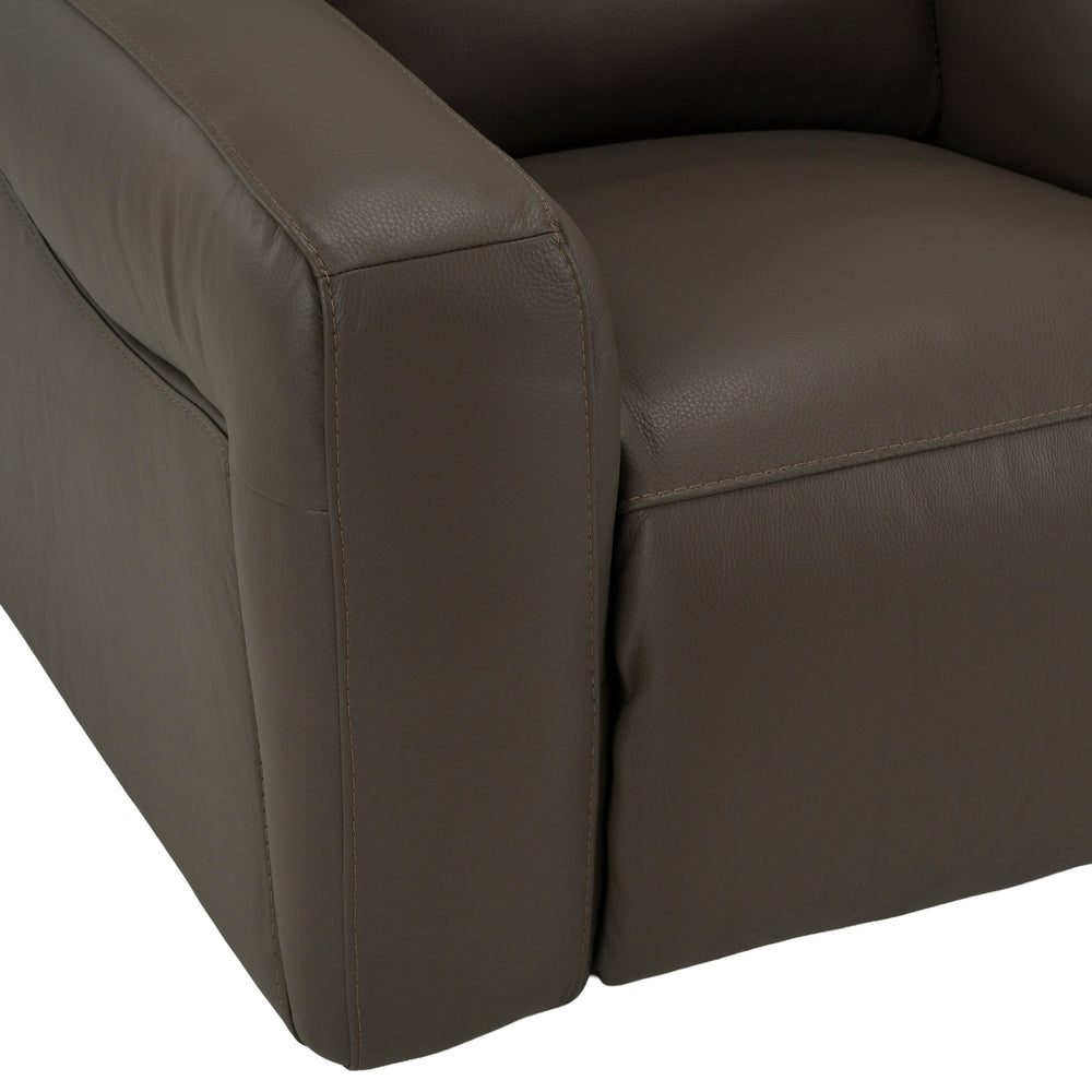 Jessop - Modern Dark Grey Leather Recliner Chair