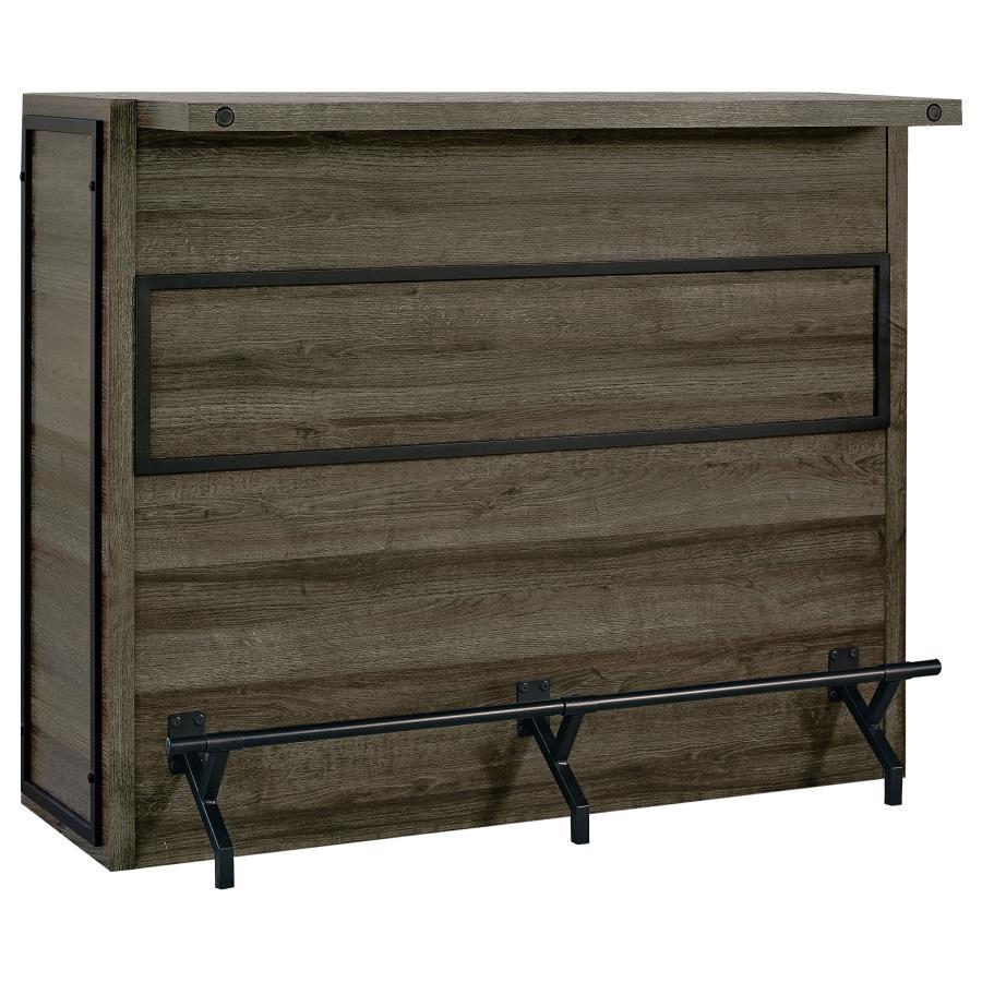 Joe - 5 - Shelf Composite Wood Home Bar Wine Cabinet - Aged Oak Wine Cabinet modern furniture Contempo Furniture