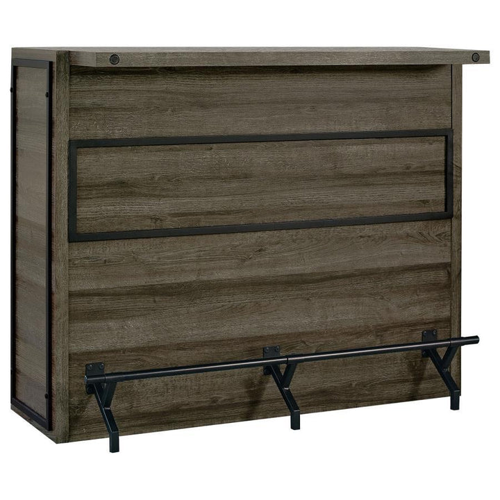 Joe - 5 - Shelf Composite Wood Home Bar Wine Cabinet - Aged Oak Wine Cabinet modern furniture Contempo Furniture