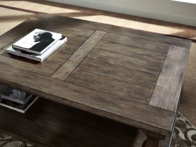 Johnelle Coffee Table - Gray Cocktail Table modern furniture Contempo Furniture