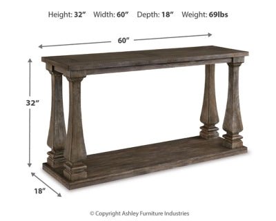 Johnelle Sofa Table - Gray Sofa Table modern furniture Contempo Furniture
