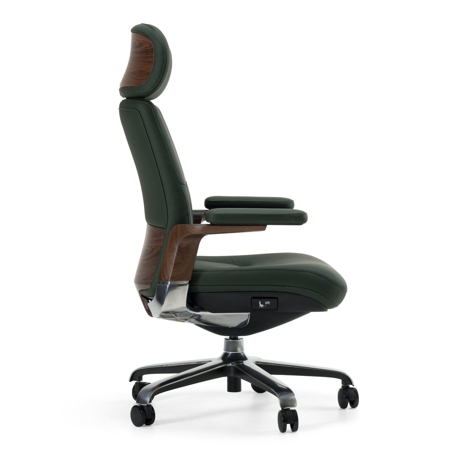 Johnson - Modern Green Leather Executive Office Chair
