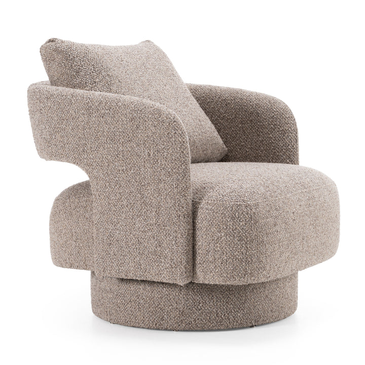 Johnny - Modern Brown Fabric Accent Chair