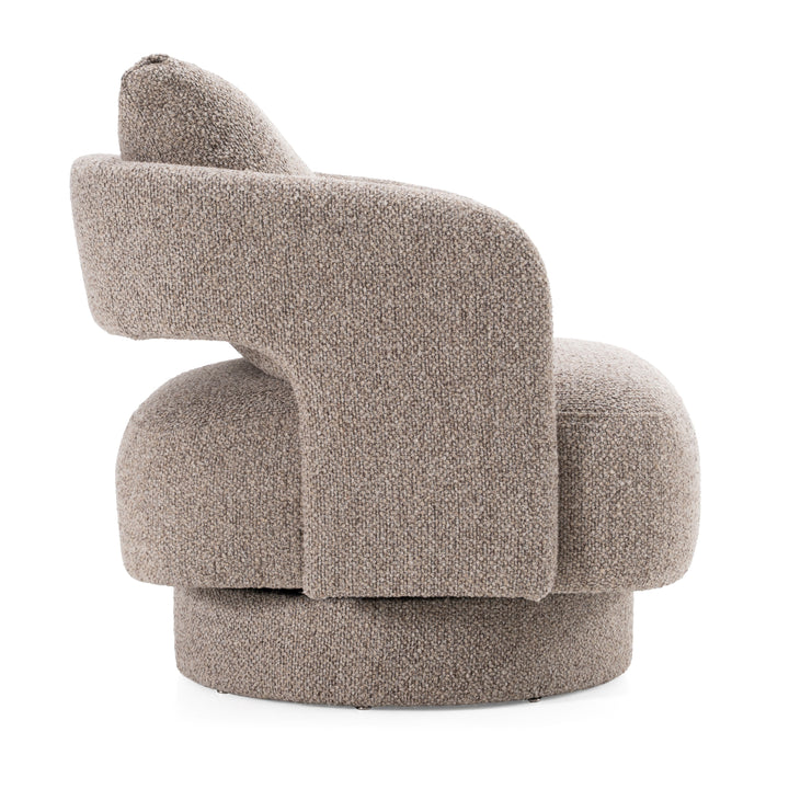 Johnny - Modern Brown Fabric Accent Chair