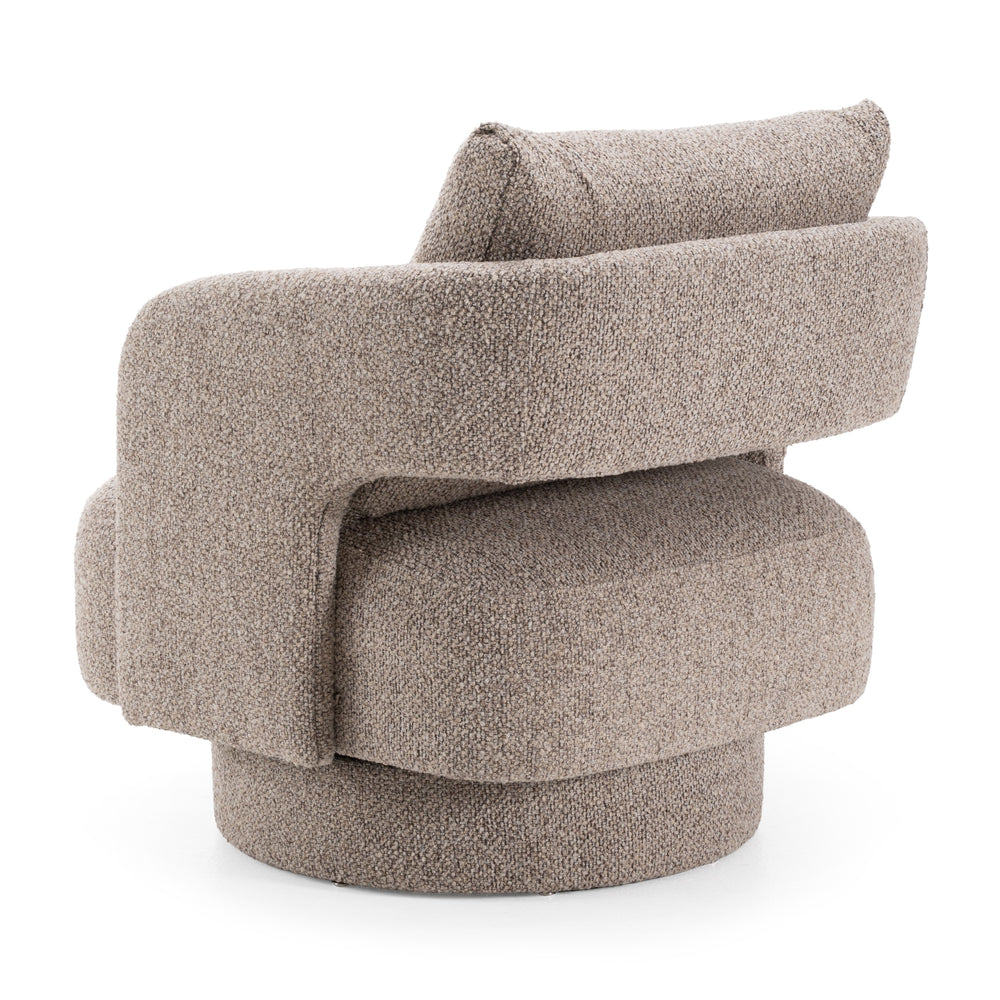 Johnny - Modern Brown Fabric Accent Chair - View 5