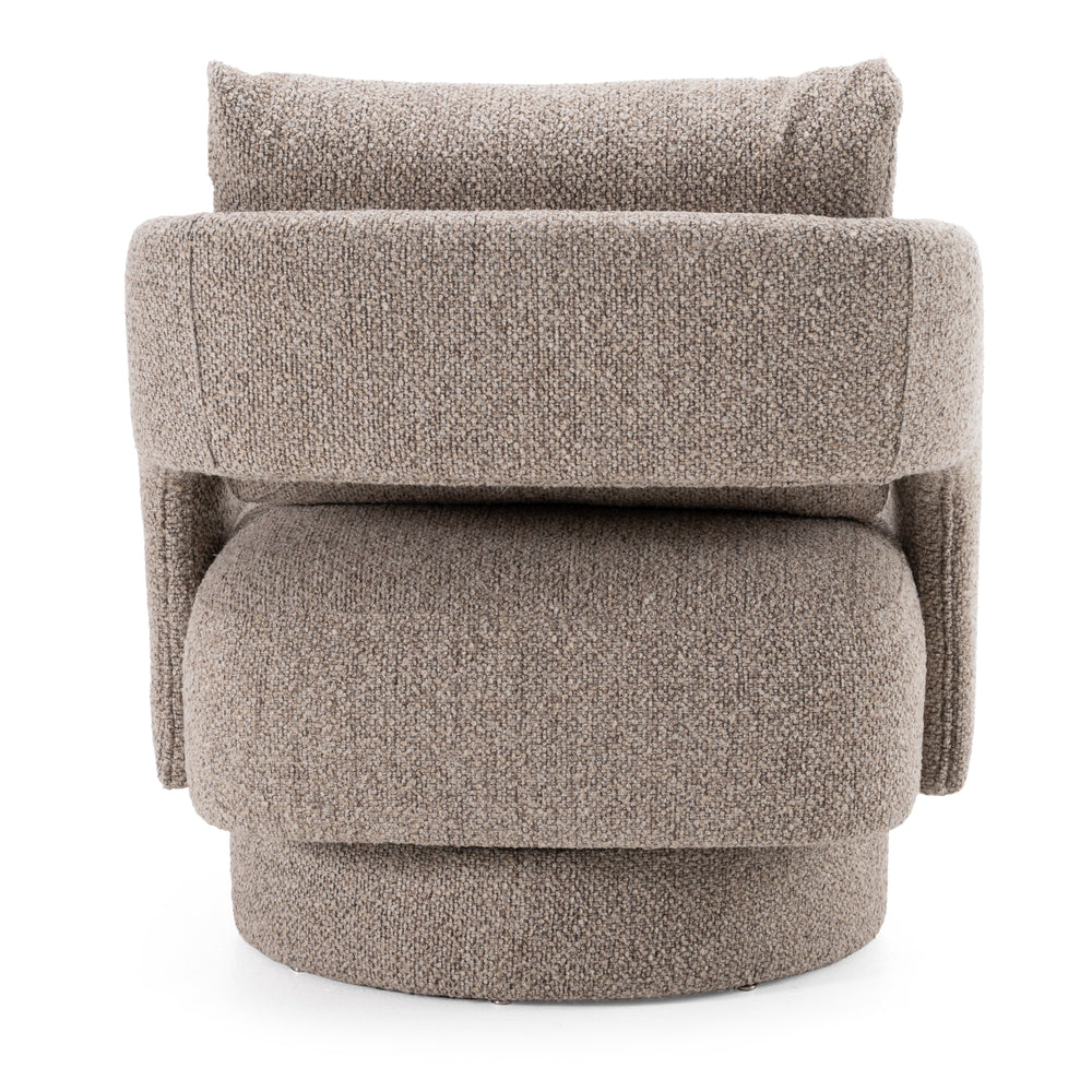 Johnny - Modern Brown Fabric Accent Chair - View 3