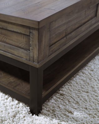 Johurst Coffee Table with Lift Top - Dark Gray Cocktail Table modern furniture Contempo Furniture