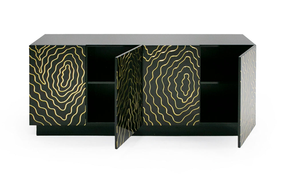 Jonah- Modern Black and Gold Buffet
