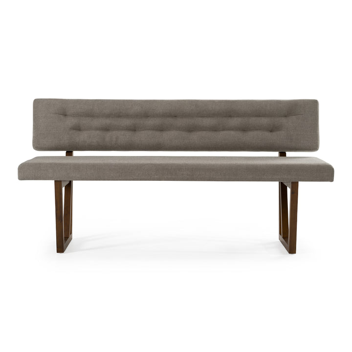 Jordan Modern Grey &amp; Walnut Dining Bench