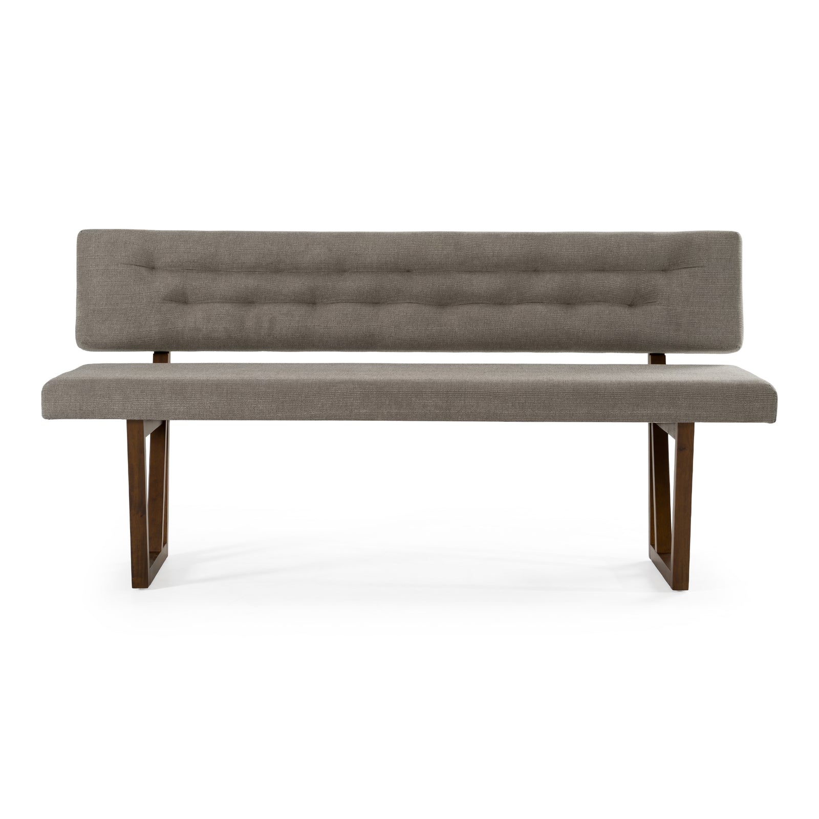 Jordan Modern Grey  and  Walnut Dining Bench