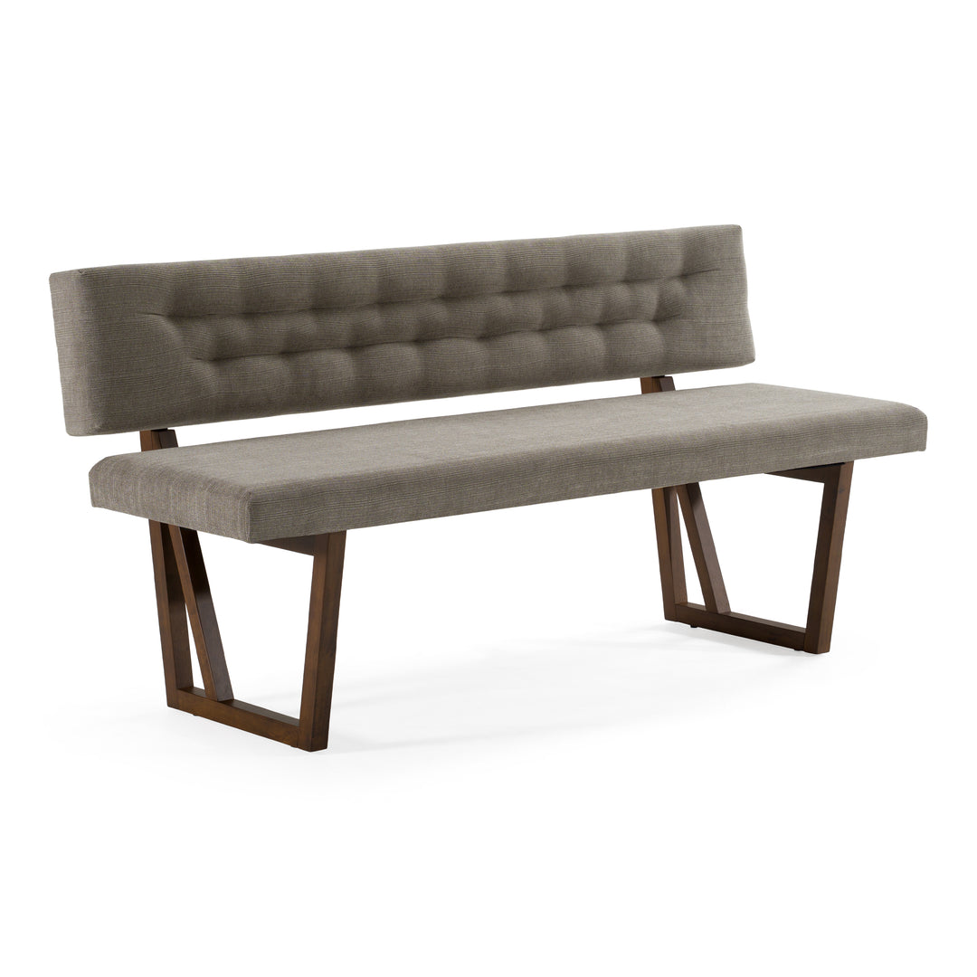 Jordan Modern Grey  and  Walnut Dining Bench