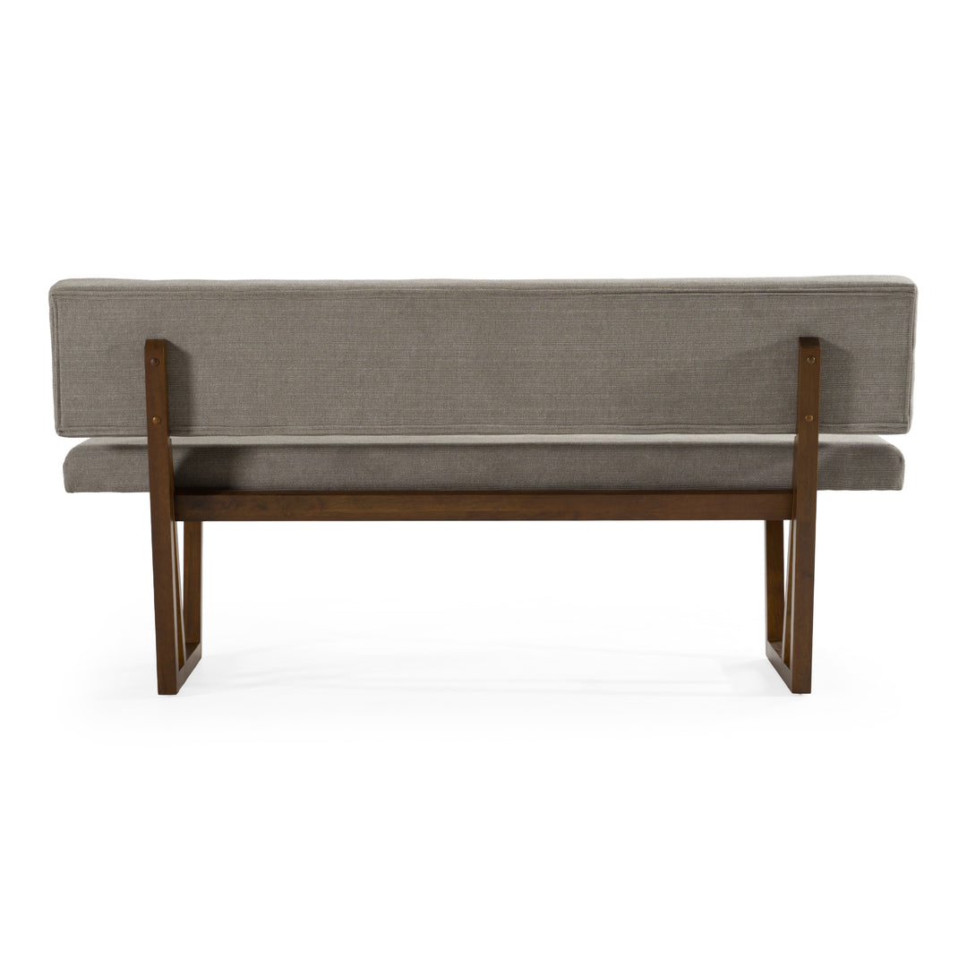Jordan Modern Grey  and  Walnut Dining Bench