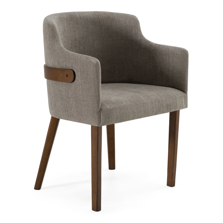 Jordan Modern Grey  and  Walnut Dining Chair 