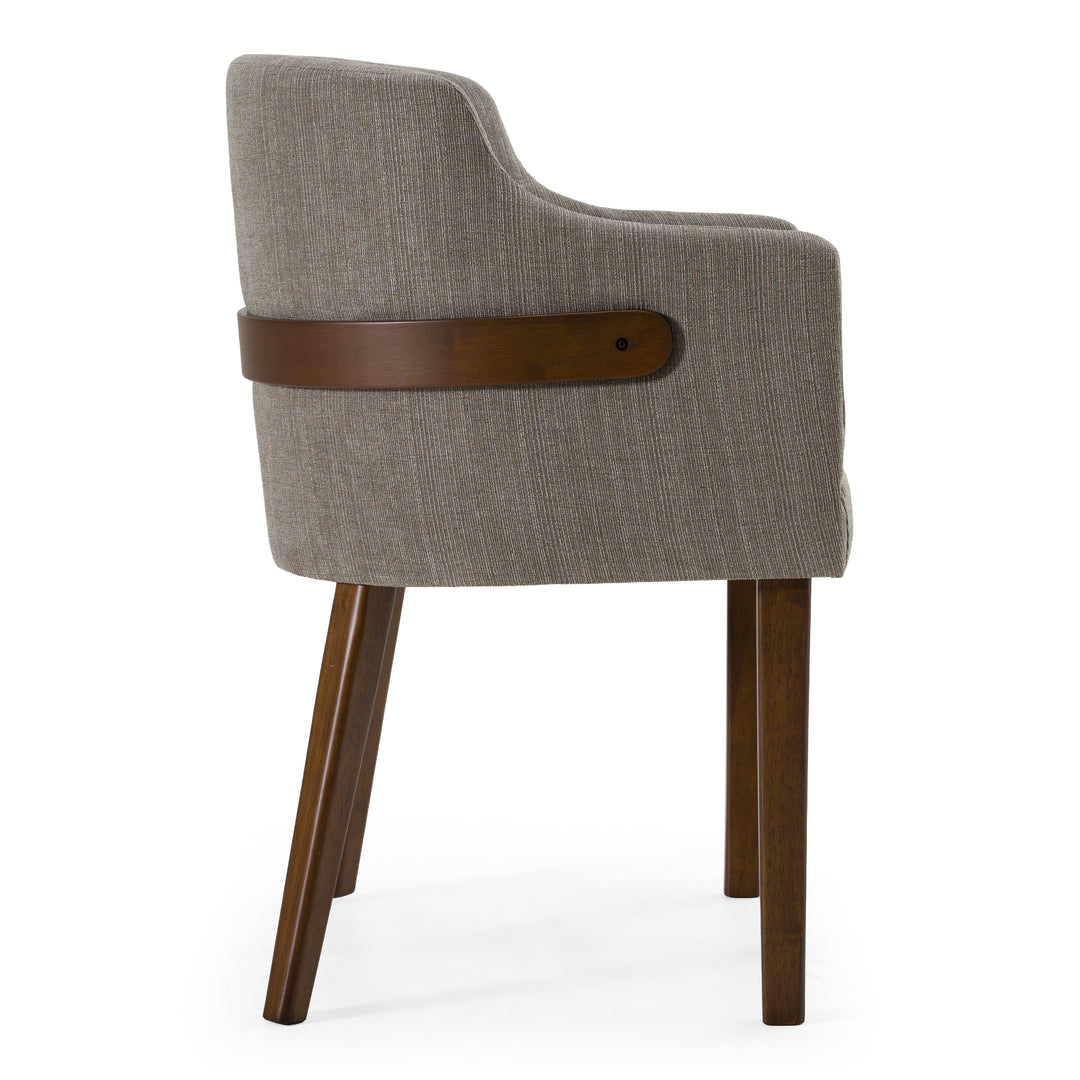 Jordan Modern Grey  and  Walnut Dining Chair 