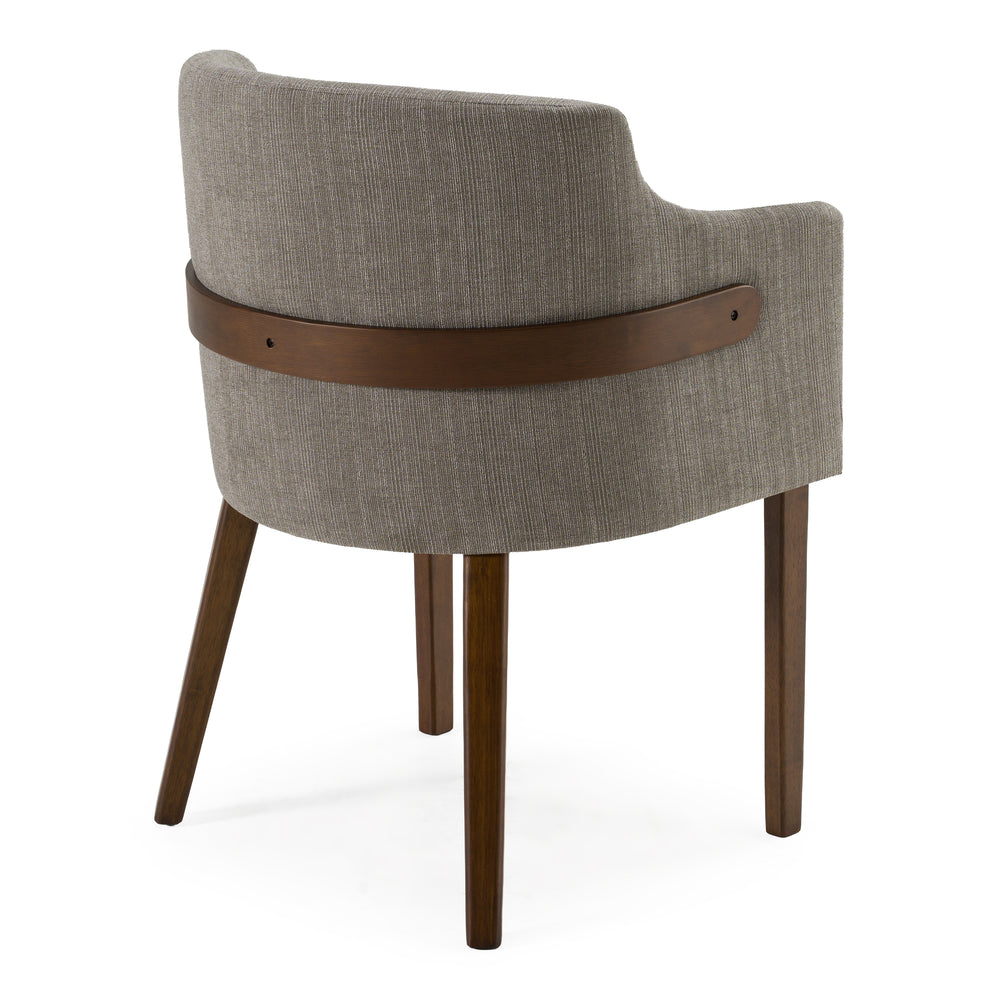 Jordan Modern Grey & Walnut Dining Chair (Set of 2) - View 6