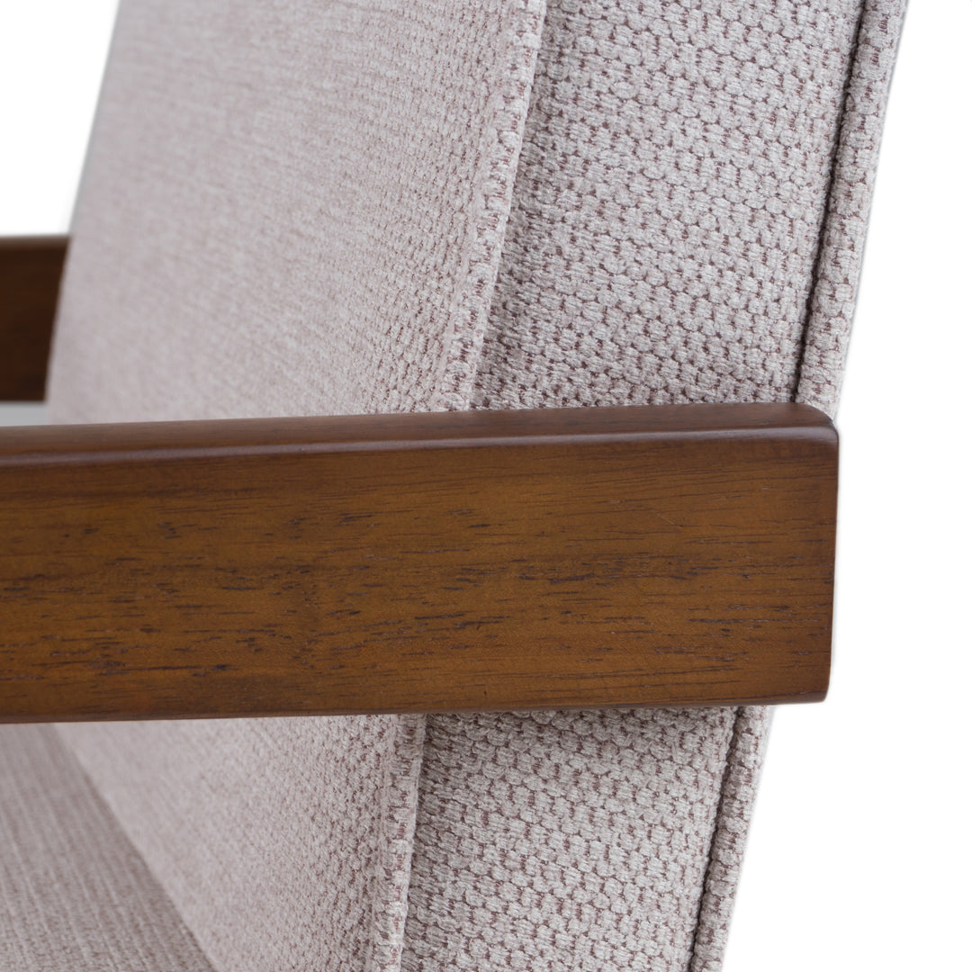 Joseline  Modern Beige Fabric + Walnut Dining Chair (Set of 2)