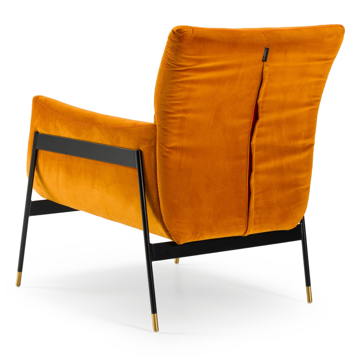 Joseph Modern Orange Fabric Accent Chair