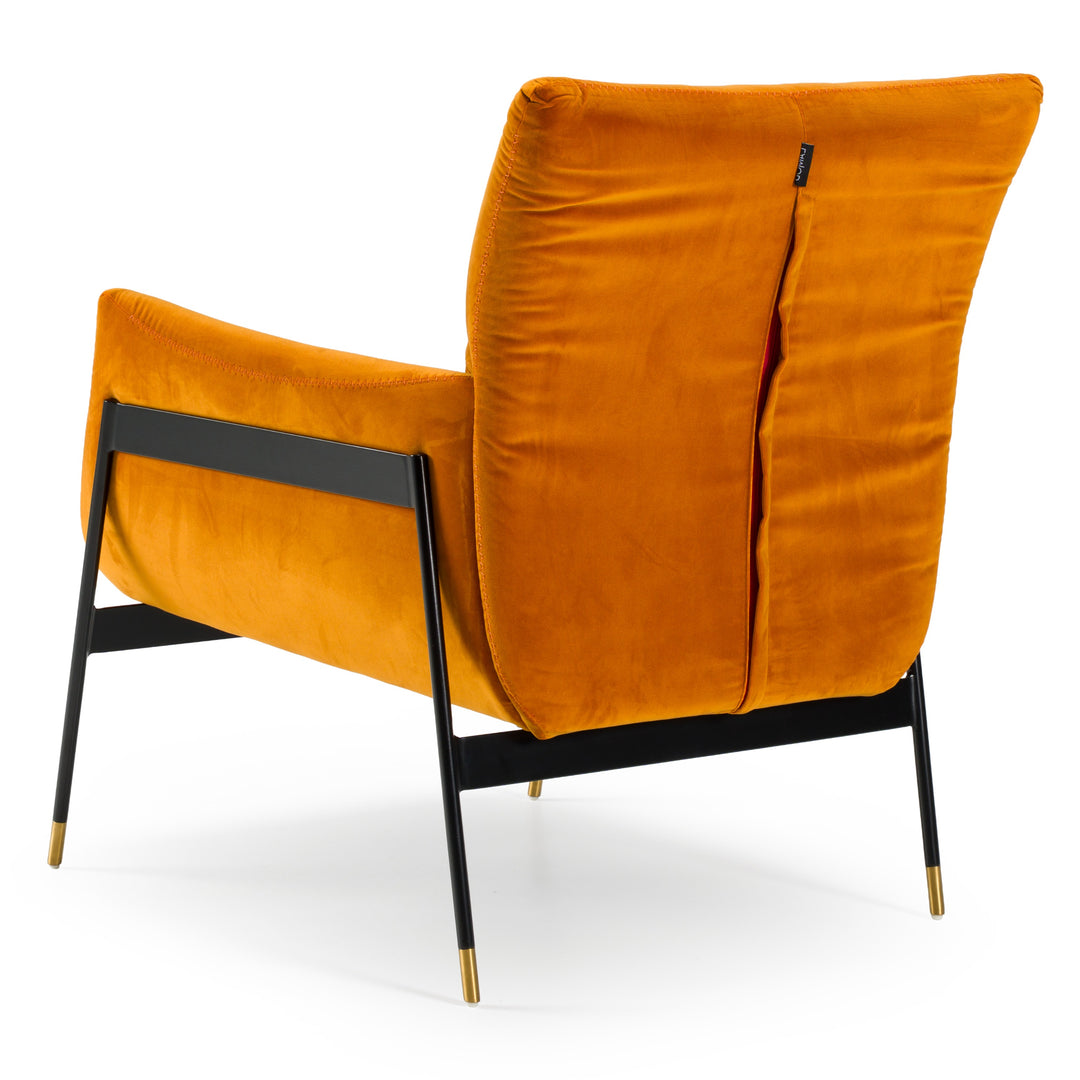 Joseph Modern Orange Fabric Accent Chair