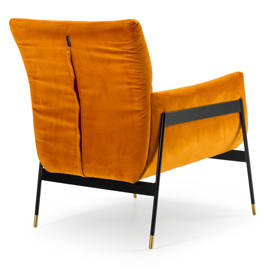 Joseph Modern Orange Fabric Accent Chair