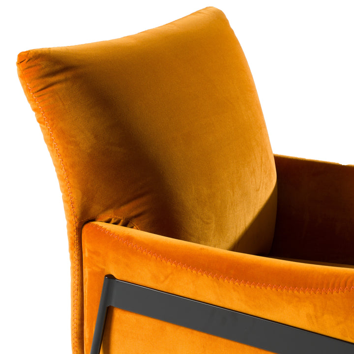 Joseph Modern Orange Fabric Accent Chair