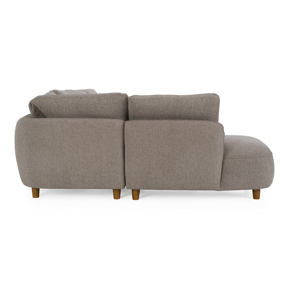 Joslin - Modern Grey Fabric U-Shaped Sectional Sofa - View 3