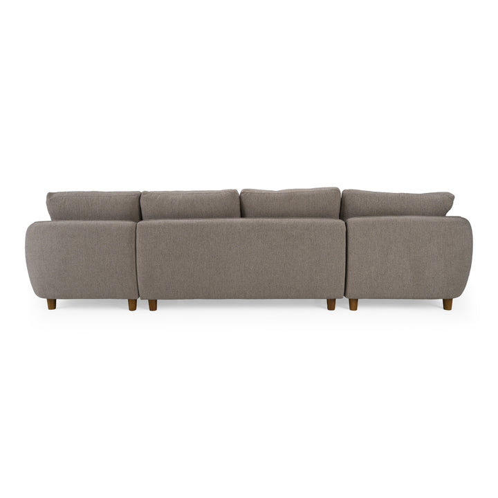 Joslin - Modern Grey Fabric U-Shaped Sectional Sofa
