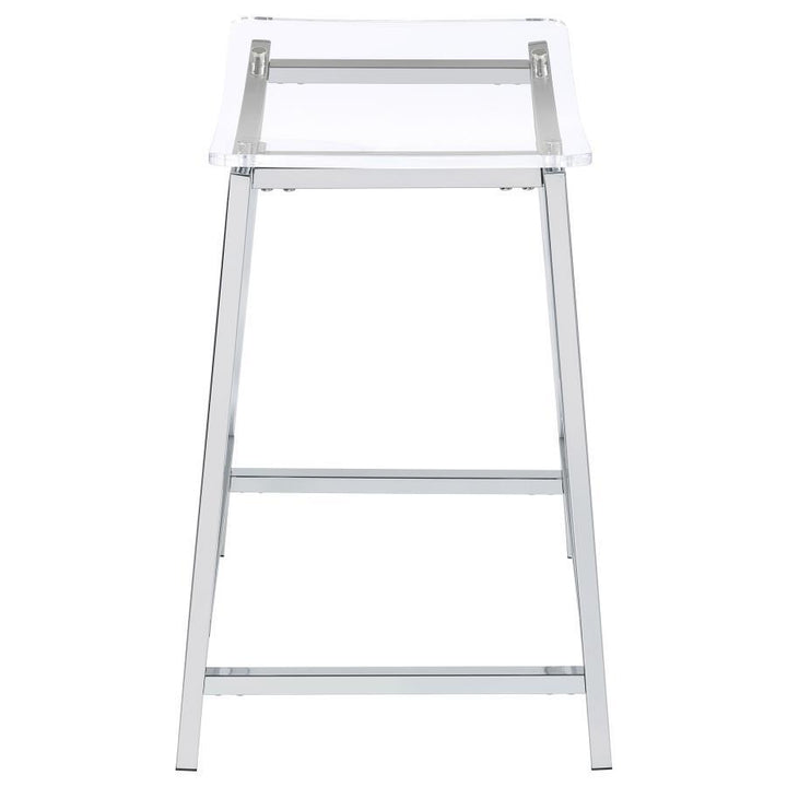 Jovani - Acrylic Backless Counter Stool (Set of 2) - Chrome Stool Set modern furniture Contempo Furniture
