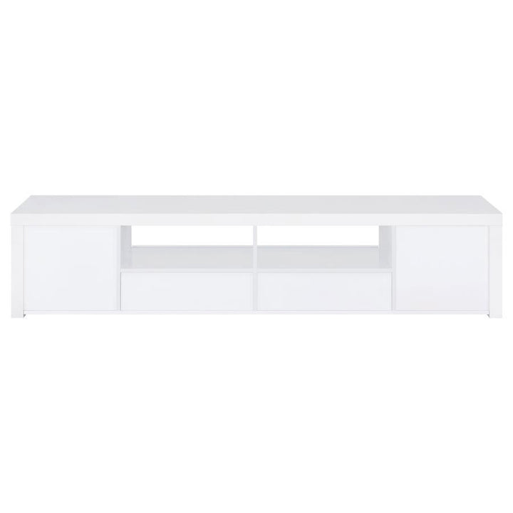 Jude - 2 Door Engineered Wood TV Stand - High Gloss White TV Stand modern furniture Contempo Furniture