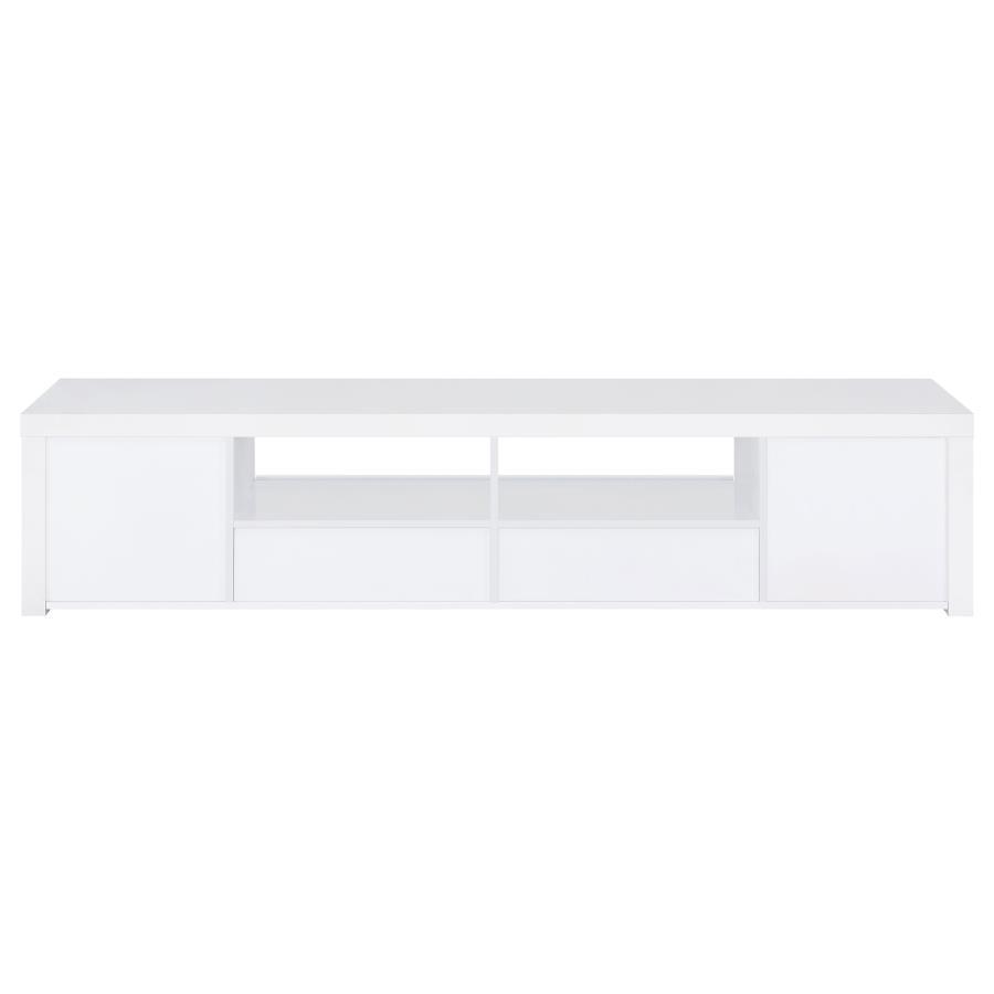 Jude - 2 Door Engineered Wood TV Stand - High Gloss White TV Stand modern furniture Contempo Furniture