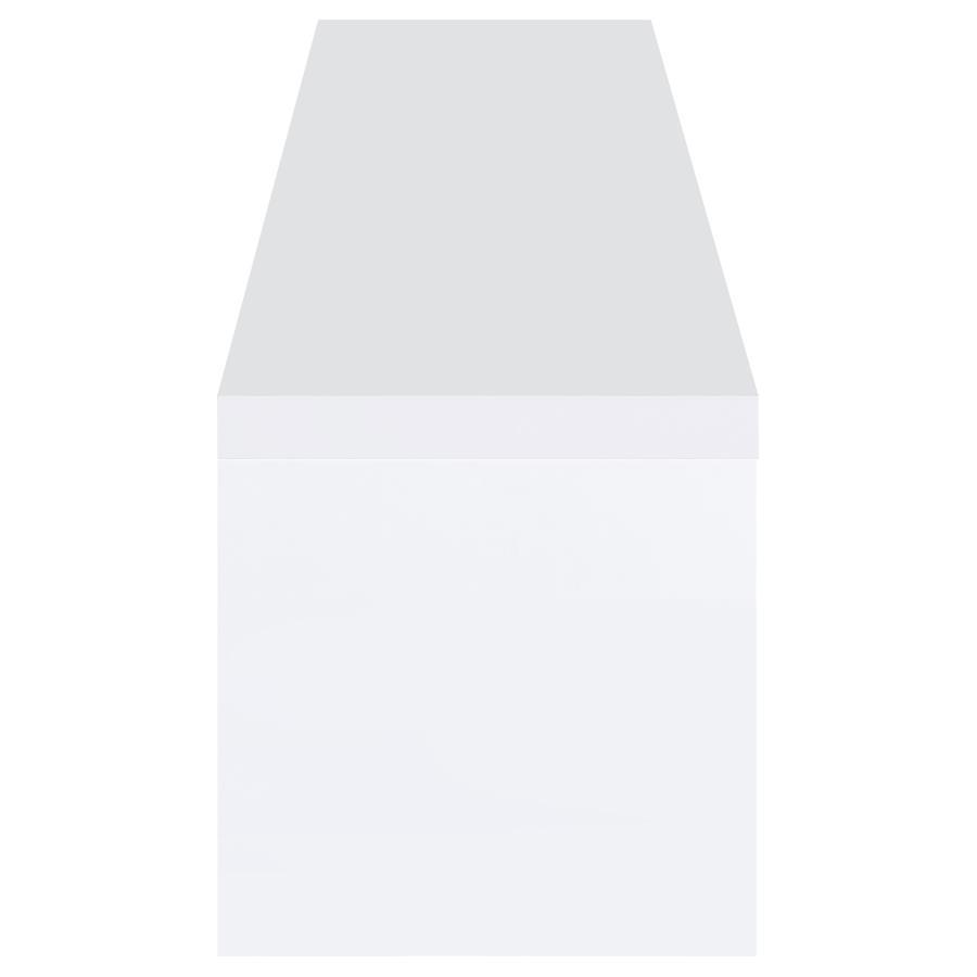 Jude - 2 Door Engineered Wood TV Stand - High Gloss White TV Stand modern furniture Contempo Furniture