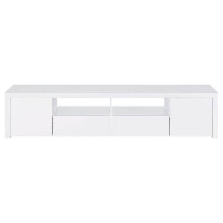 Jude - 2 Door Engineered Wood TV Stand - High Gloss White TV Stand modern furniture Contempo Furniture
