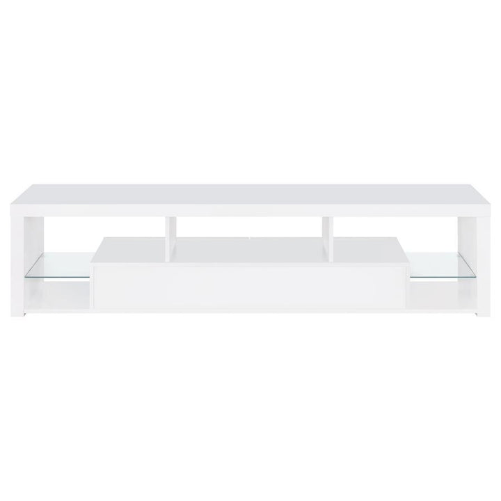 Jude - 2 - Drawer Engineered Wood TV Stand - High Gloss White TV Stand modern furniture Contempo Furniture