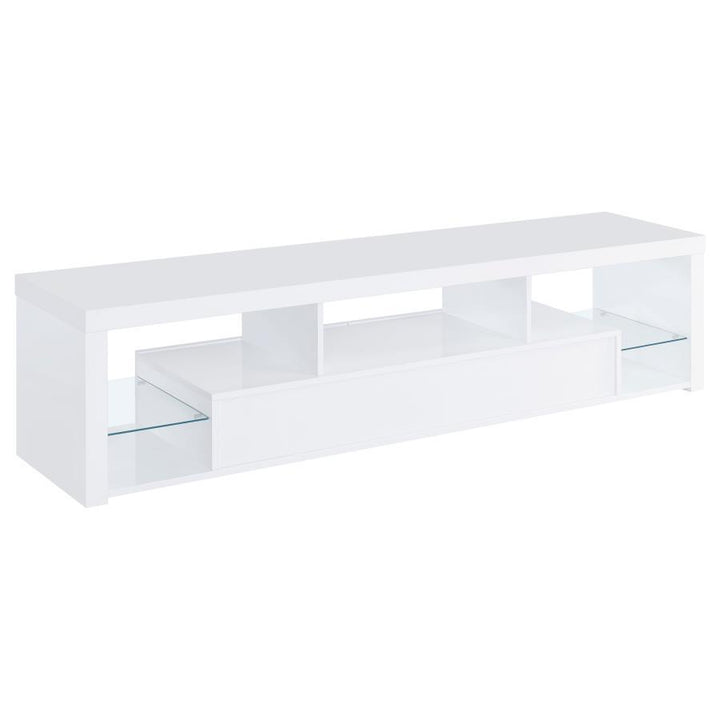 Jude - 2 - Drawer Engineered Wood TV Stand - High Gloss White TV Stand modern furniture Contempo Furniture