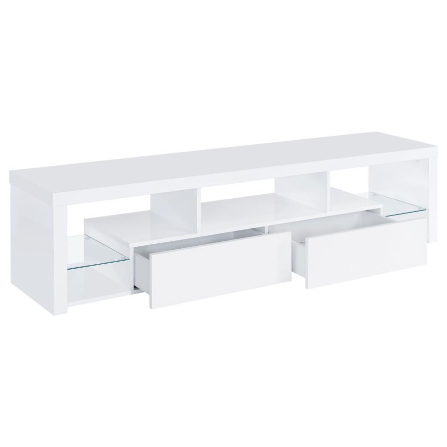Jude - 3 Piece TV Entertainment Center - White High Gloss Entertainment Centers modern furniture Contempo Furniture