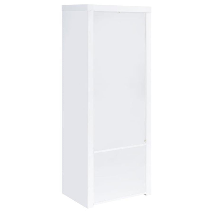 Jude - 3 - Shelf Engineered Wood Media Tower - High Gloss White Piers modern furniture Contempo Furniture