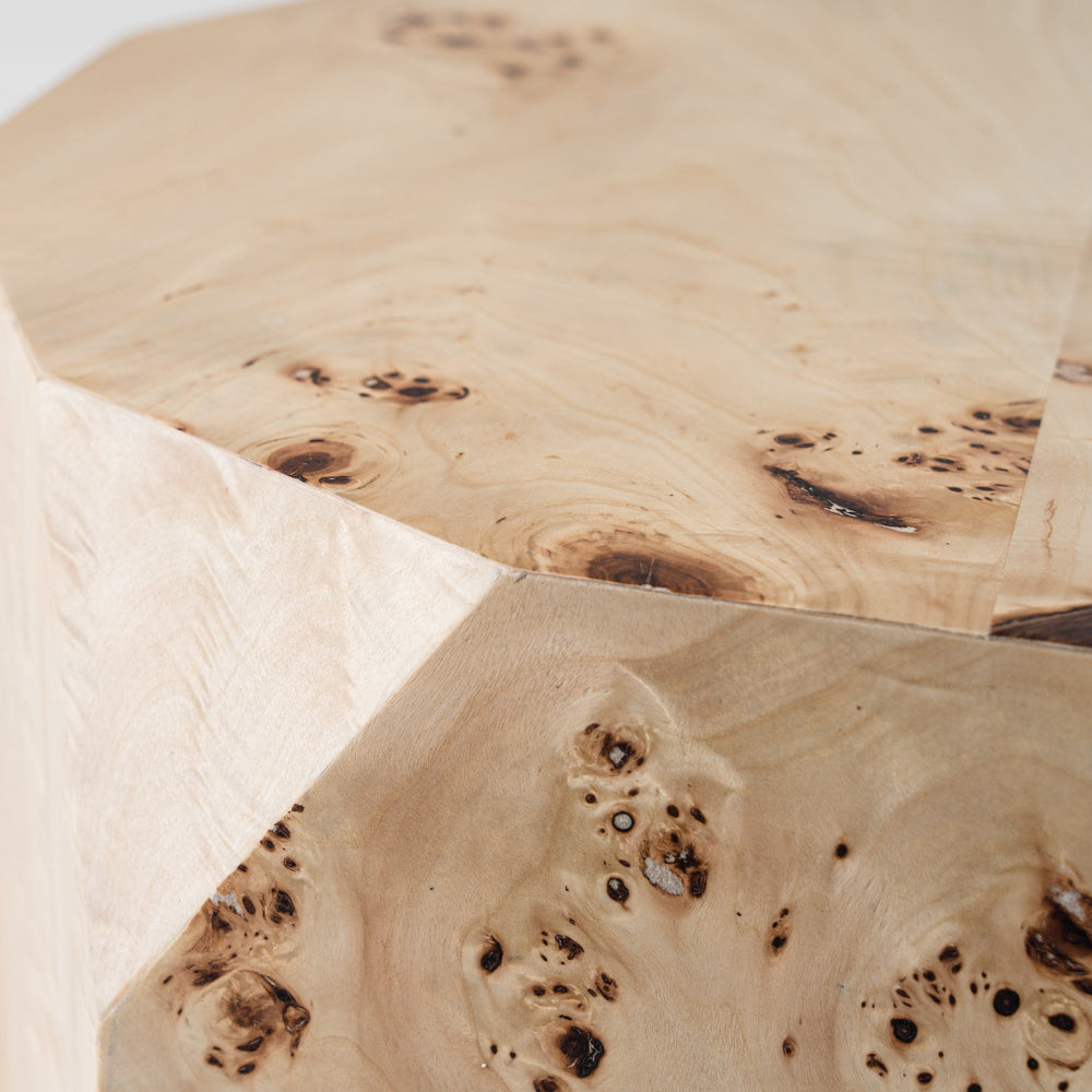 July - Modern Mapa Burl Round End Table - View 3