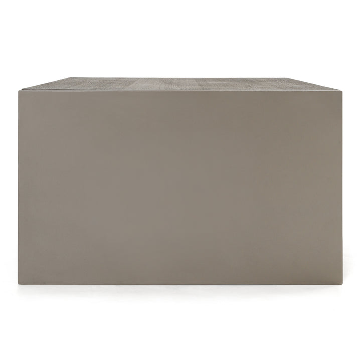 June - Modern Dark Grey Concrete &amp; Walnut Coffee Table