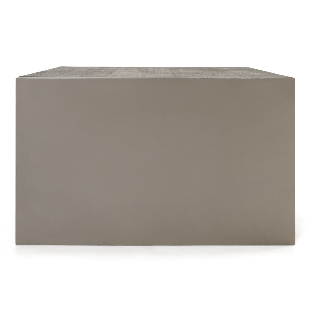 June - Modern Dark Grey Concrete & Walnut Coffee Table - View 6