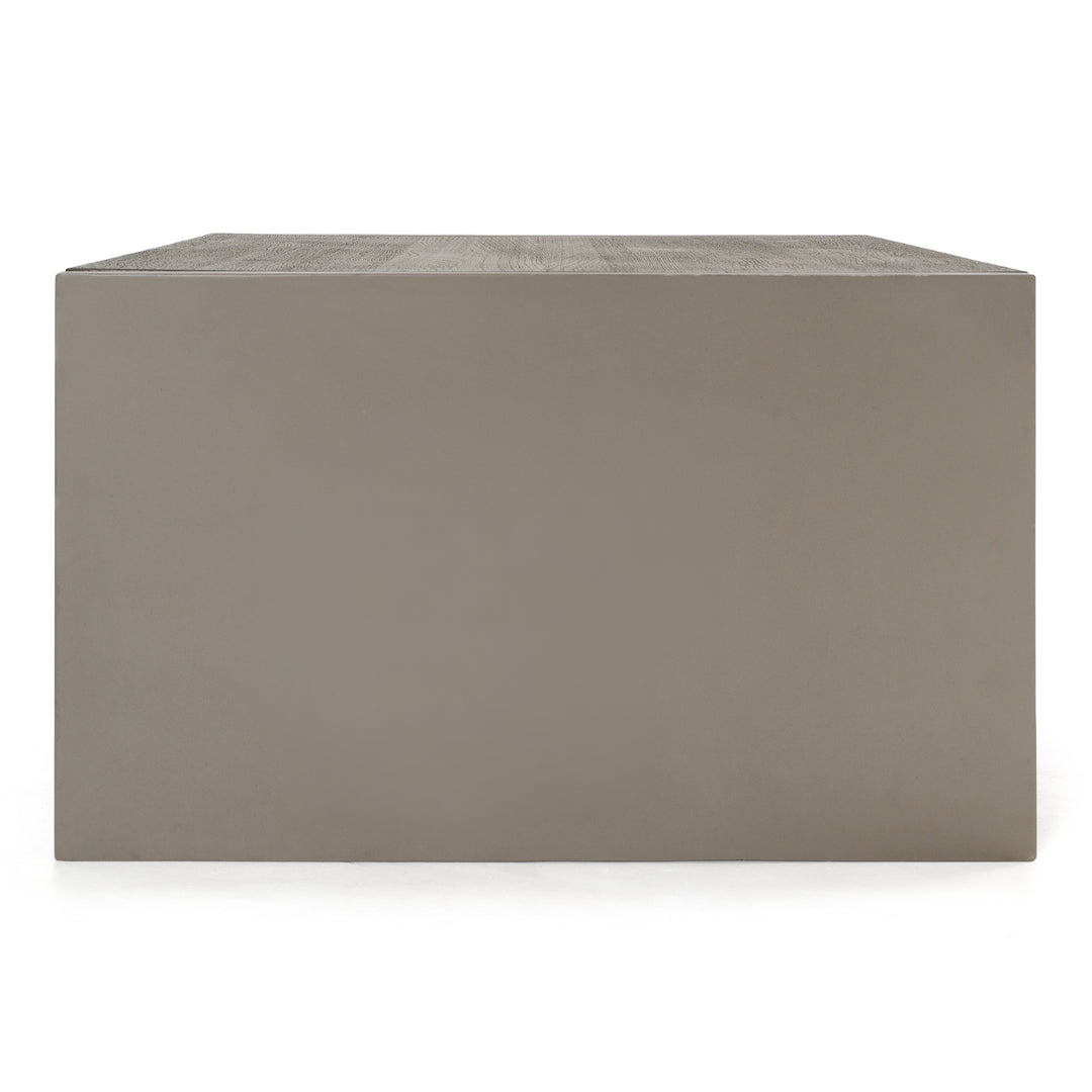June - Modern Dark Grey Concrete & Walnut Coffee Table