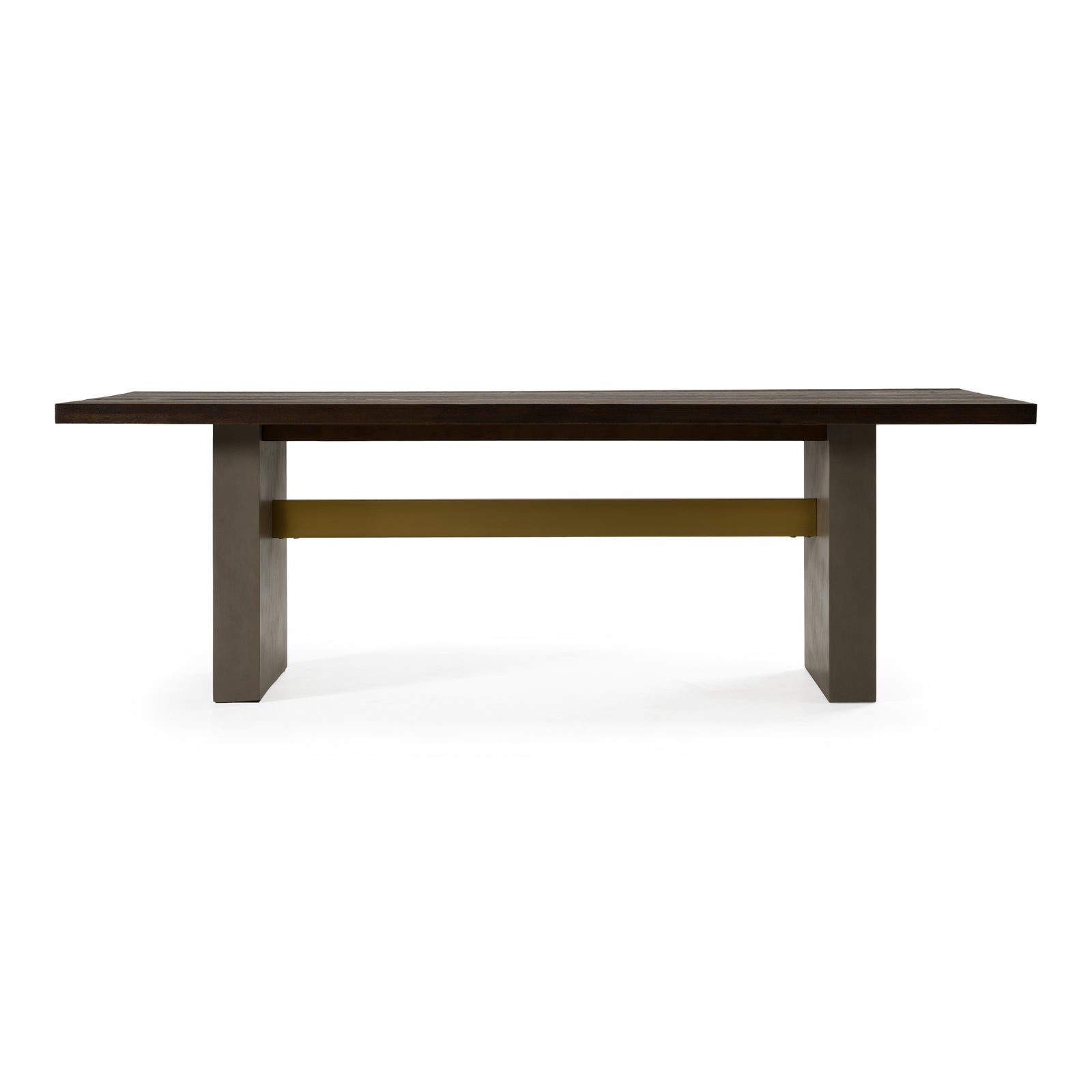 June - Modern Dark Grey  and  Walnut Dining Table