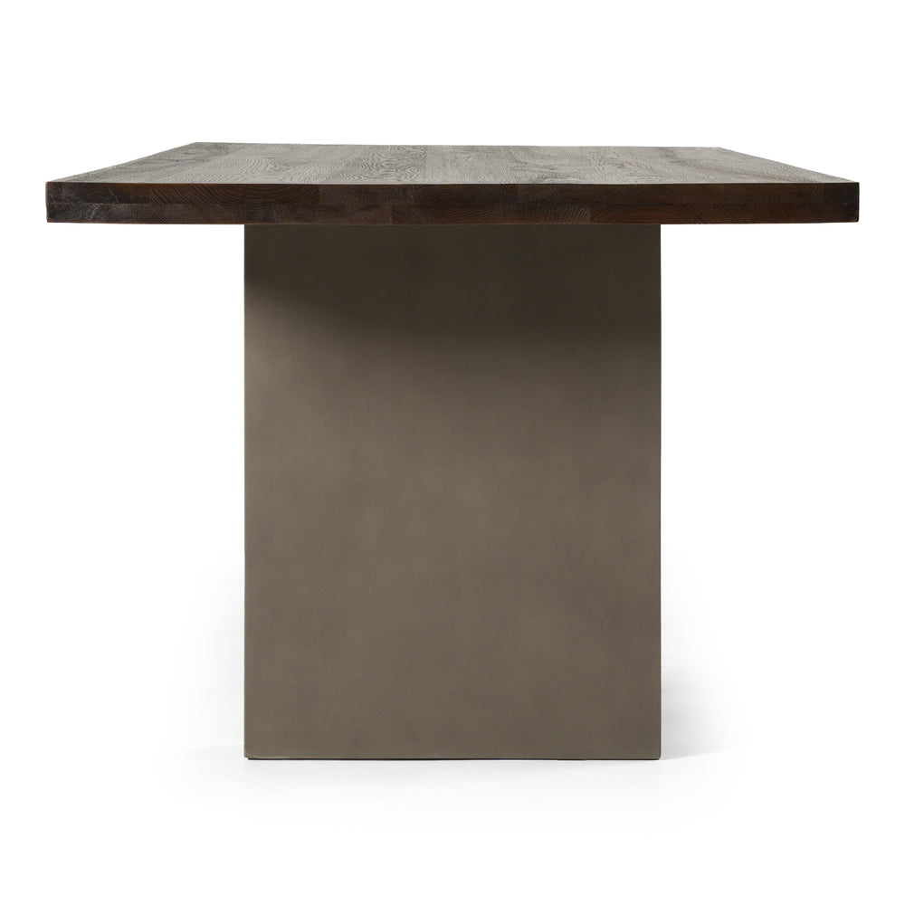 June - Modern Dark Grey & Walnut Dining Table - View 5