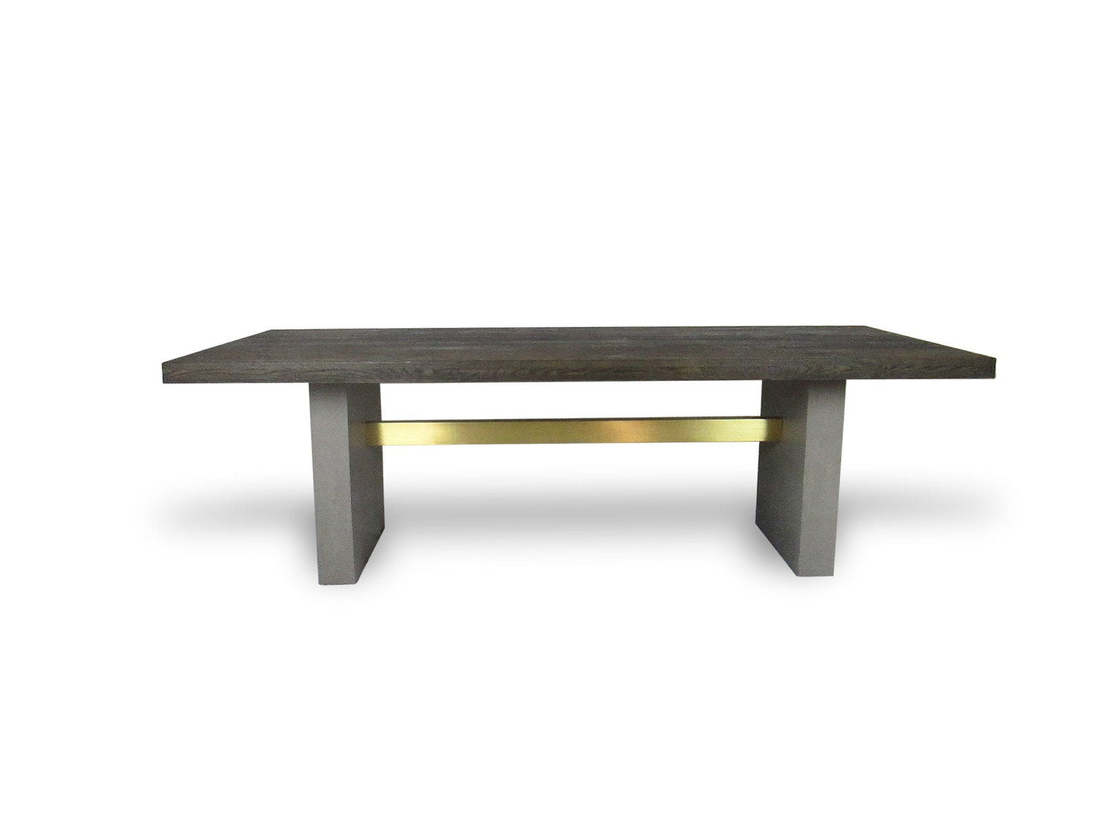 June - Modern Dark Grey  and  Walnut Dining Table