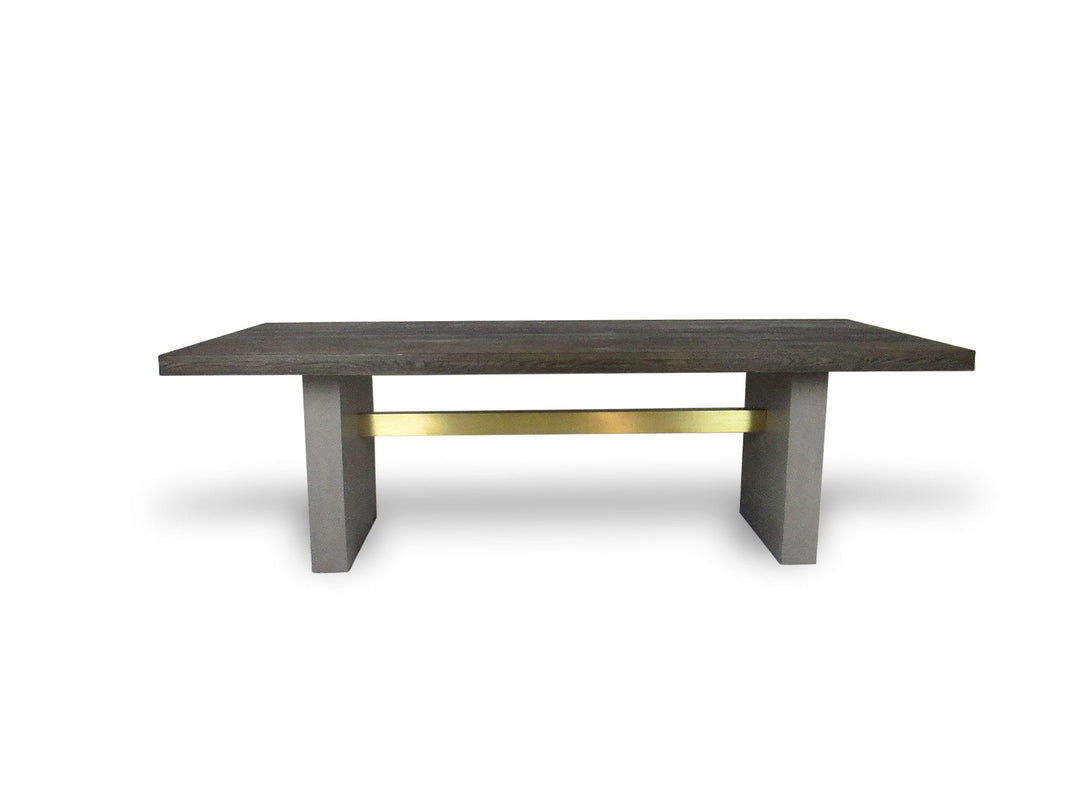 June  Modern Dark Grey & Walnut Dining Table