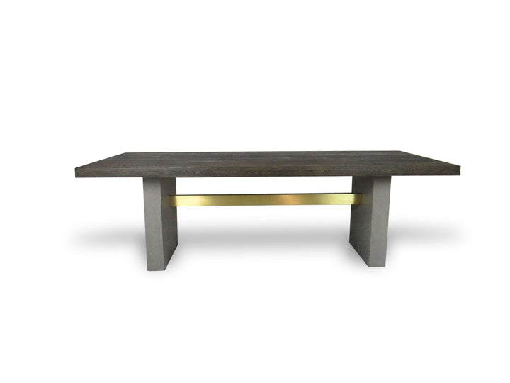 June  Modern Dark Grey & Walnut Dining Table