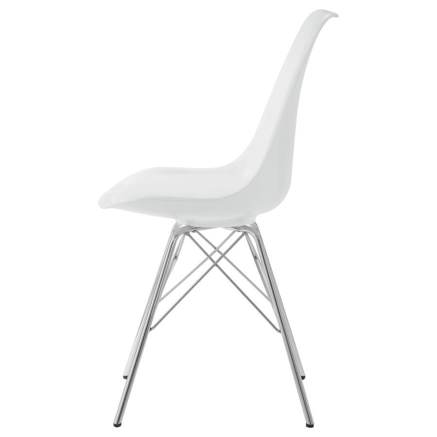 Juniper - Polypropylene Dining Side Chair (Set of 2) - White Chair Set modern furniture Contempo Furniture