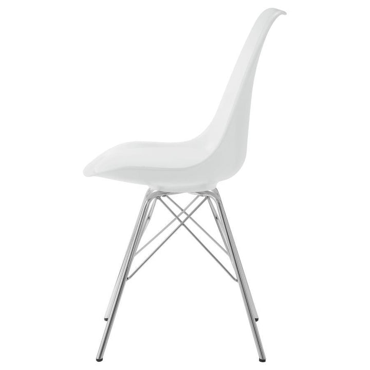 Juniper - Polypropylene Dining Side Chair (Set of 2) - White Chair Set modern furniture Contempo Furniture
