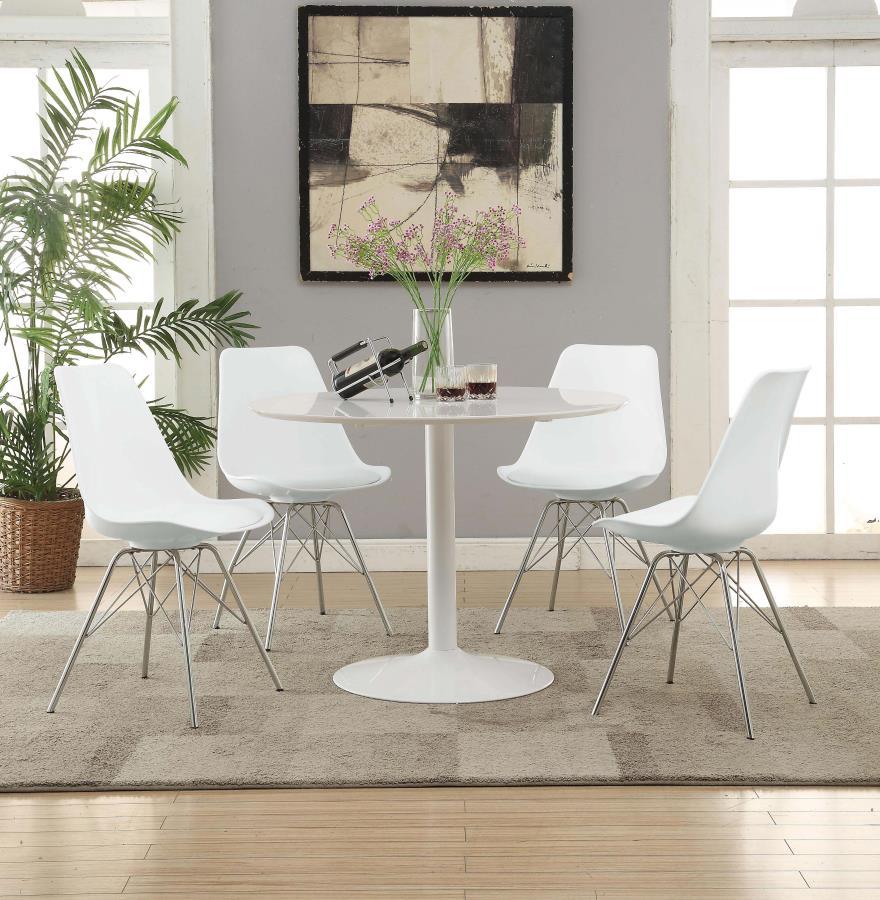 Juniper - Polypropylene Dining Side Chair (Set of 2) - White Chair Set modern furniture Contempo Furniture