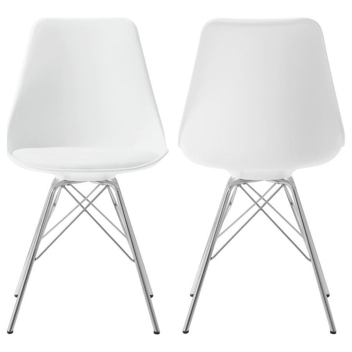 Juniper - Polypropylene Dining Side Chair (Set of 2) - White Chair Set modern furniture Contempo Furniture